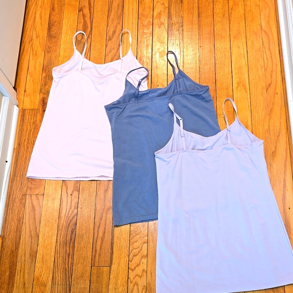 FELINA LINGERIE ▪︎ Women's 3 Pack Tank Tops, Slate Blue, Pink & Lavender, Size M - Picture 3 of 4